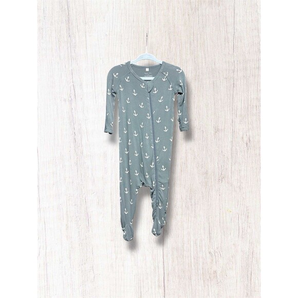 Rylee + Cru | Anchors on Ocean Bamboo Footed Sleeper | 3-6m - Picture 1 of 3